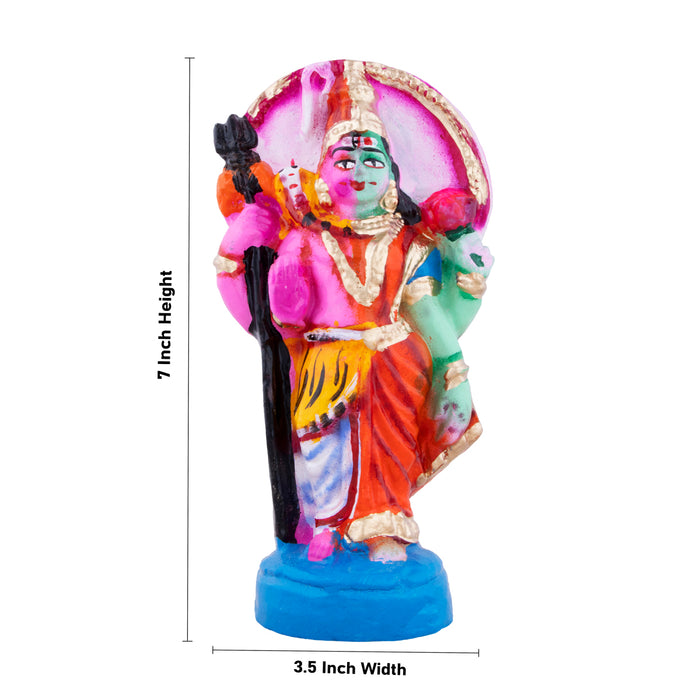Arthanatheeswarar Clay Golu Bommai - 7 x 3.5 Inches | Giri Golu Doll/ Navaratri Golu Bomma/Gombe/Bommai