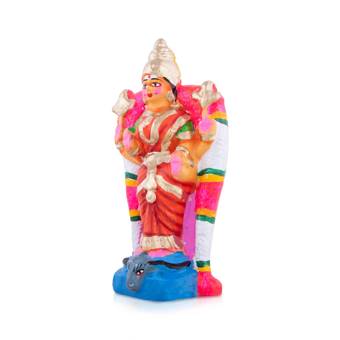 Kanaga Durgai Clay Golu Bommai - 8 x 6.5 Inches | Giri Golu Doll/ Navaratri Golu Bomma/Gombe/Bommai