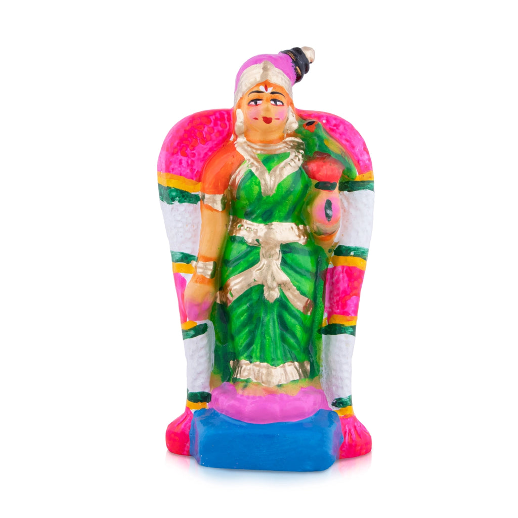 Andal Clay Golu Bommai - 7 x 4.75 Inches | Giri Golu Doll/ Navaratri Golu Bomma/Gombe/Bommai