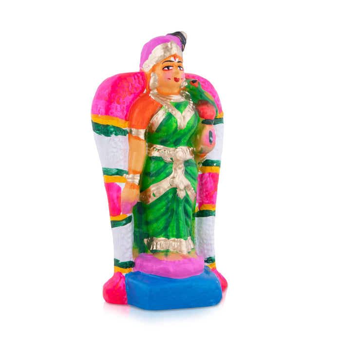 Andal Clay Golu Bommai - 7 x 4.75 Inches | Giri Golu Doll/ Navaratri Golu Bomma/Gombe/Bommai