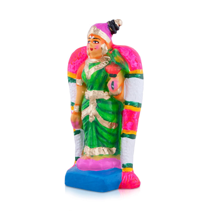 Andal Clay Golu Bommai - 7 x 4.75 Inches | Giri Golu Doll/ Navaratri Golu Bomma/Gombe/Bommai