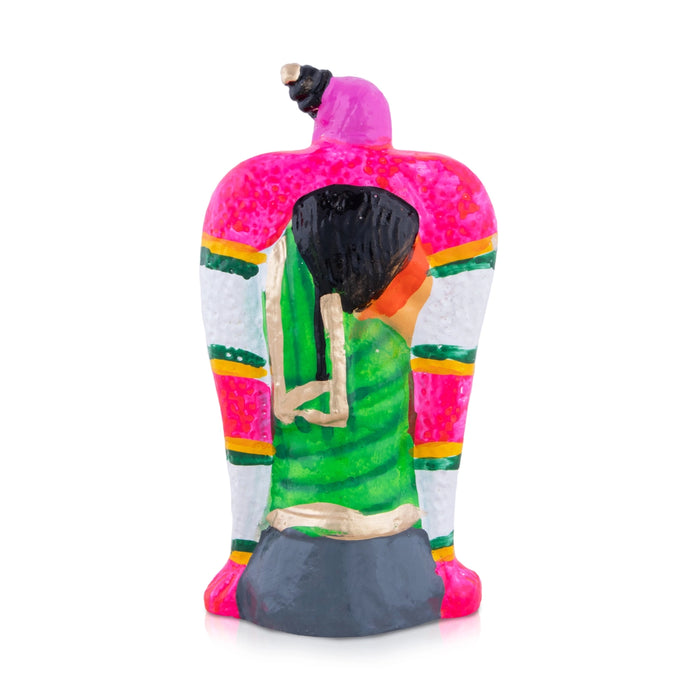 Andal Clay Golu Bommai - 7 x 4.75 Inches | Giri Golu Doll/ Navaratri Golu Bomma/Gombe/Bommai