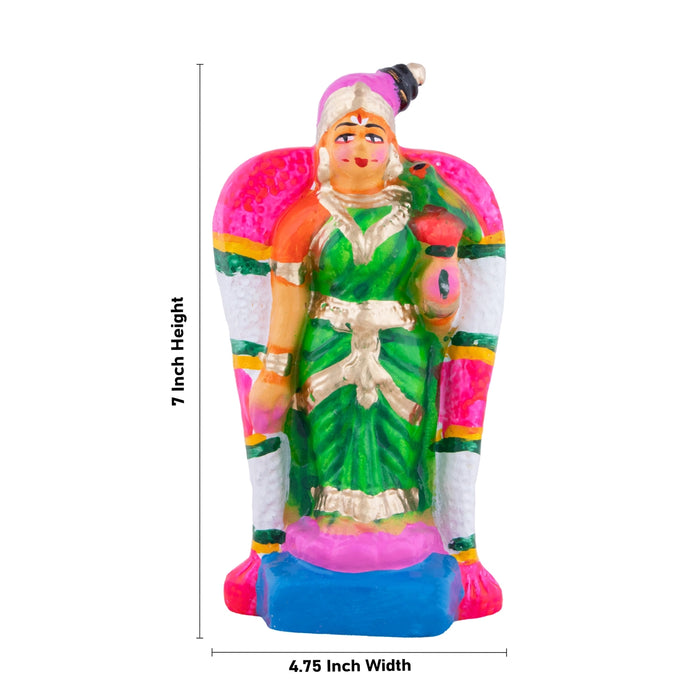 Andal Clay Golu Bommai - 7 x 4.75 Inches | Giri Golu Doll/ Navaratri Golu Bomma/Gombe/Bommai