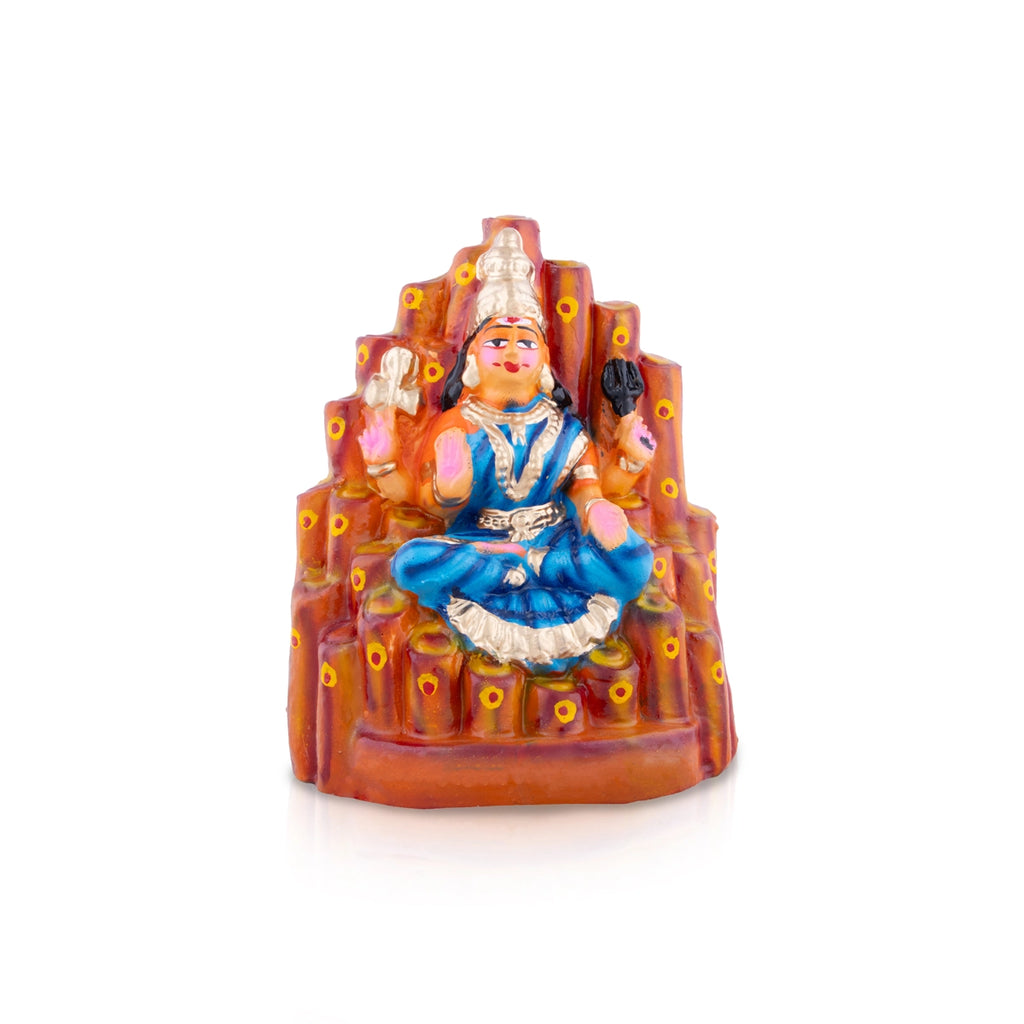 Puthu Amman Clay Golu Bommai - 8 x 6 Inches | Giri Golu Doll/ Navaratri Golu Bomma/Gombe/Bommai