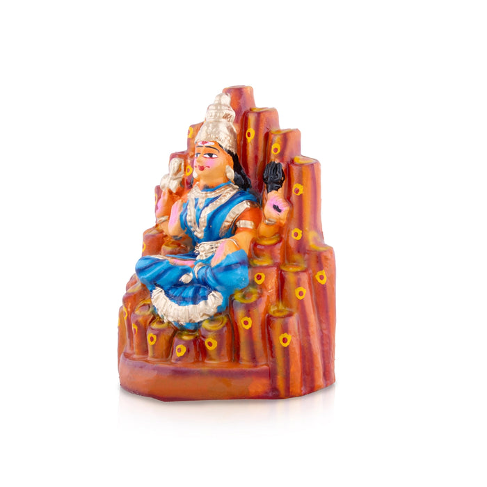 Puthu Amman Clay Golu Bommai - 8 x 6 Inches | Giri Golu Doll/ Navaratri Golu Bomma/Gombe/Bommai