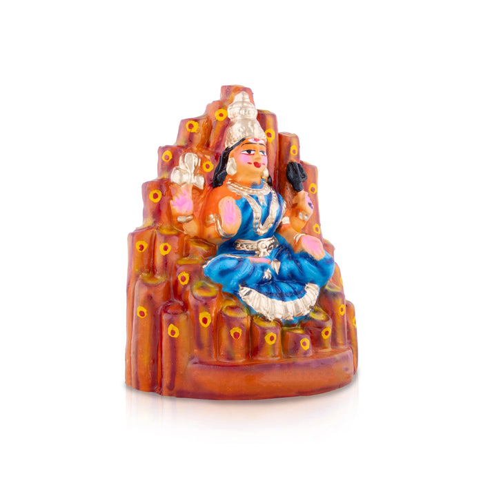 Puthu Amman Clay Golu Bommai - 8 x 6 Inches | Giri Golu Doll/ Navaratri Golu Bomma/Gombe/Bommai