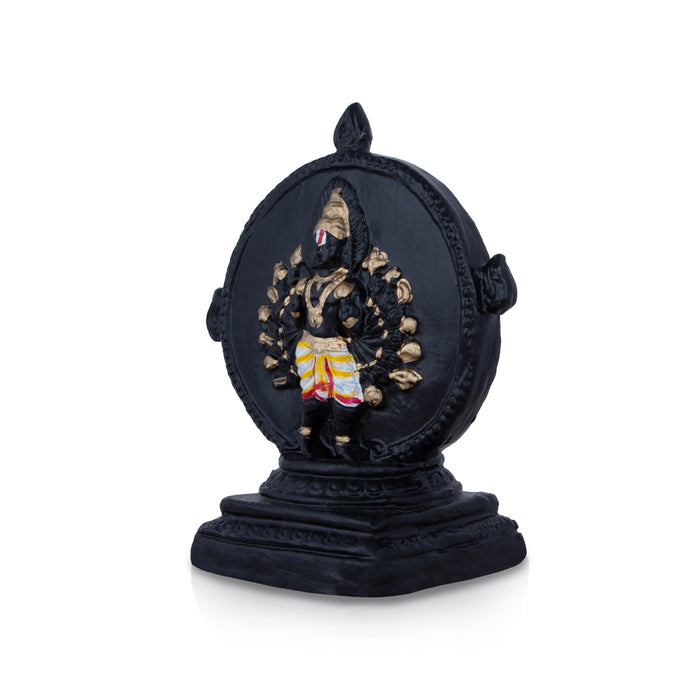 Chakrathazhwar Clay Golu Bommai - 9 x 7 Inches | Giri Golu Doll/ Navaratri Golu Bomma/Gombe/Bommai