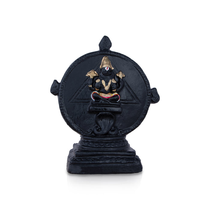 Chakrathazhwar Clay Golu Bommai - 9 x 7 Inches | Giri Golu Doll/ Navaratri Golu Bomma/Gombe/Bommai