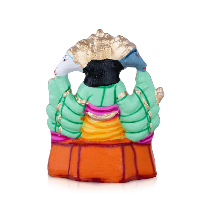 Panchamugam Hanuman Clay Golu Bommai - 11 x 9 Inches | Giri Golu Doll/ Navaratri Golu Bomma/Gombe/Bommai