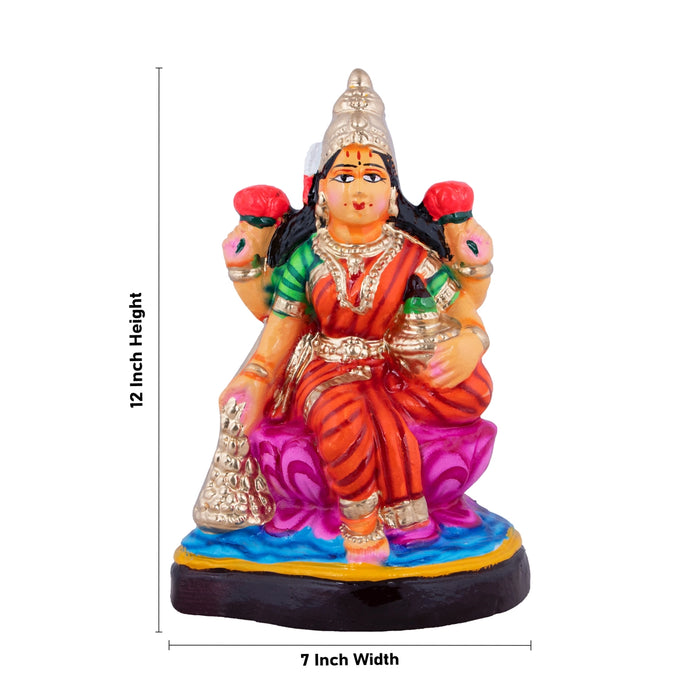 Lakshmi Clay Golu Bommai - 12 x 7 Inches | Giri Golu Doll/ Navaratri Golu Bomma/Gombe/Bommai