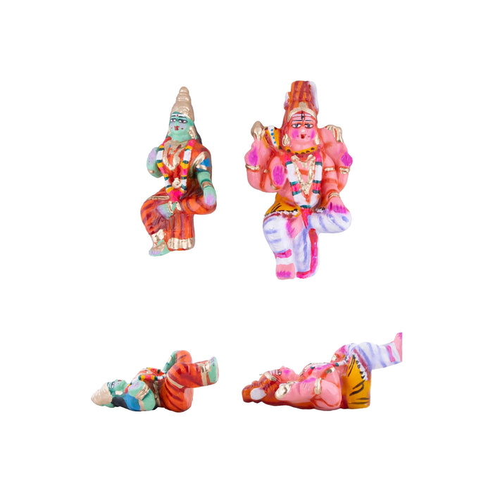 Kailangiri Clay Golu Bommai Set - 9.5 x 12 Inches | Giri Golu Doll/Navaratri Golu Bomma/Gombe/Bommai - Clay Kolu Bommai