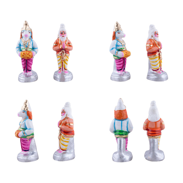 Kailangiri Clay Golu Bommai Set - 9.5 x 12 Inches | Giri Golu Doll/Navaratri Golu Bomma/Gombe/Bommai - Clay Kolu Bommai