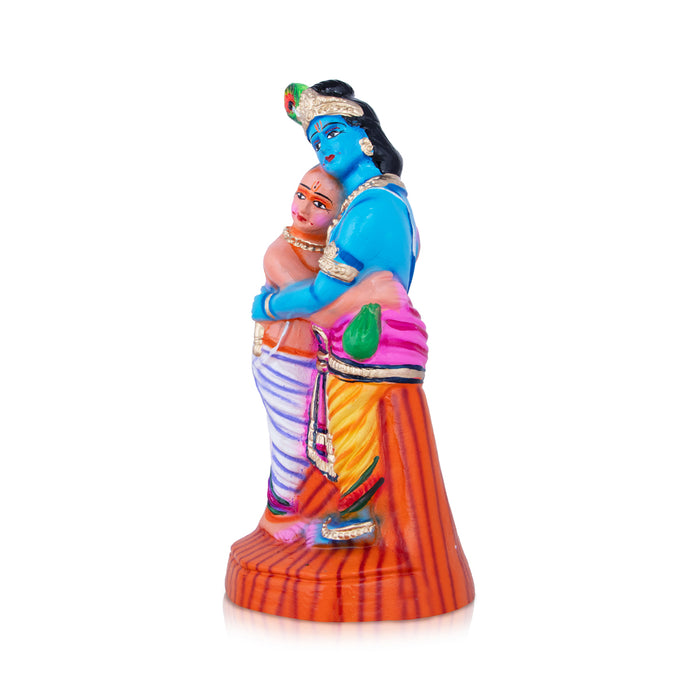 Krishna with Kuselar Paper Mache Golu Bommai - 13 x 6 Inches | Giri Golu Doll/ Navaratri Golu Bomma/Gombe/Bommai