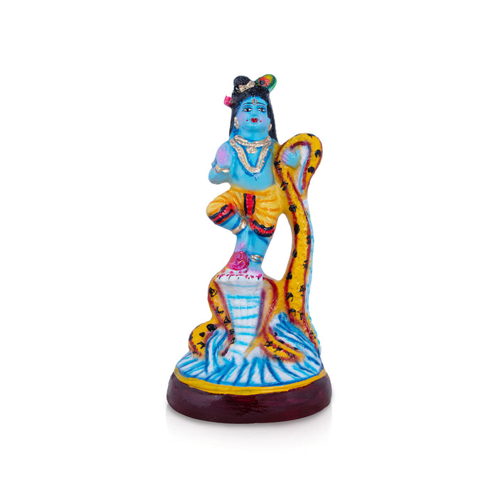 Krishna Kalinga Narthanam Paper Mache Golu Bommai - 12 x 6 Inches | Giri Golu Doll/ Navaratri Golu Bomma/Gombe/Bommai