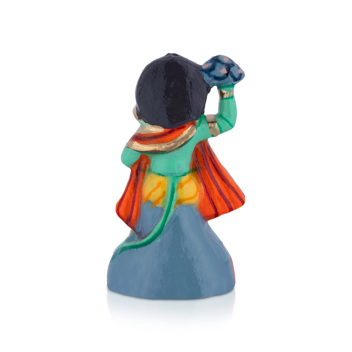 Sanjeevani Hanuman Clay Golu Bommai - 7.3 x 4 Inches | Giri Golu Doll/ Navaratri Golu Bomma/ Gombe