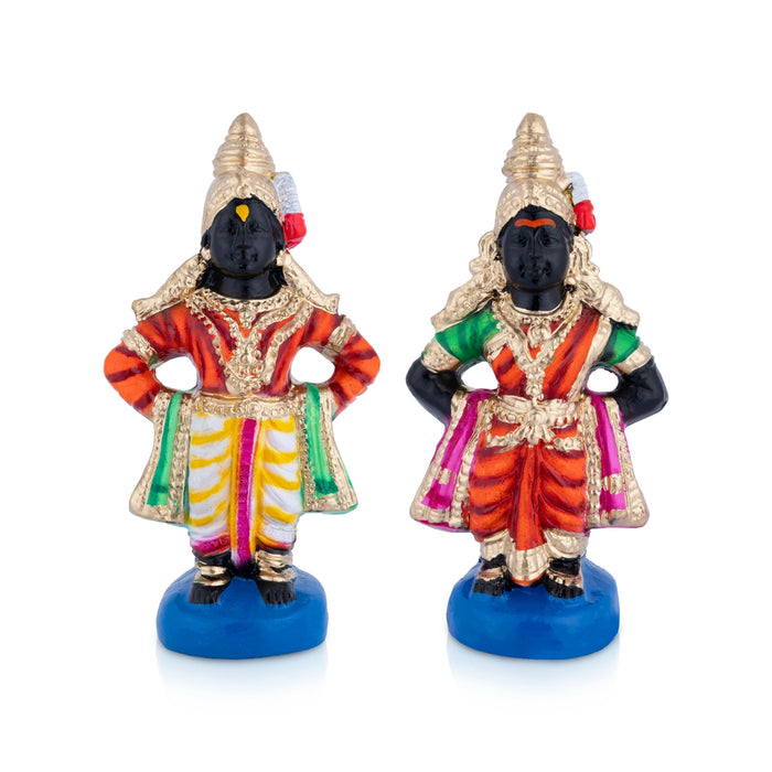 Pandurangan Clay Golu Bommai - 8.8 x 4.5 Inches | Giri Golu Doll/ Navaratri Golu Bomma/ Dasara Doll