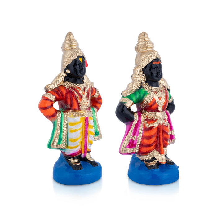 Pandurangan Clay Golu Bommai - 8.8 x 4.5 Inches | Giri Golu Doll/ Navaratri Golu Bomma/ Dasara Doll