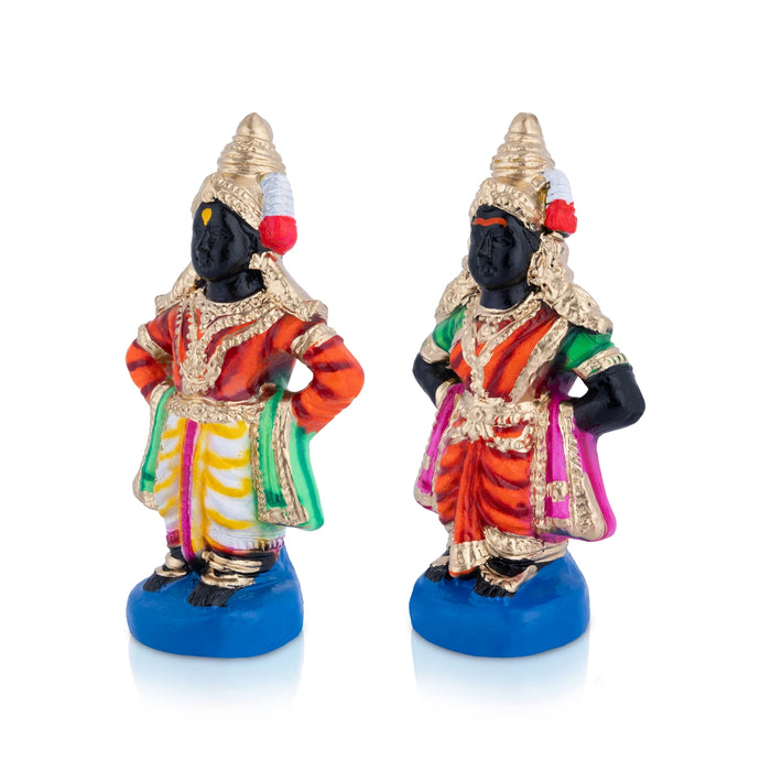 Pandurangan Clay Golu Bommai - 8.8 x 4.5 Inches | Giri Golu Doll/ Navaratri Golu Bomma/ Dasara Doll