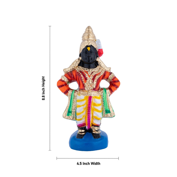 Pandurangan Clay Golu Bommai - 8.8 x 4.5 Inches | Giri Golu Doll/ Navaratri Golu Bomma/ Dasara Doll