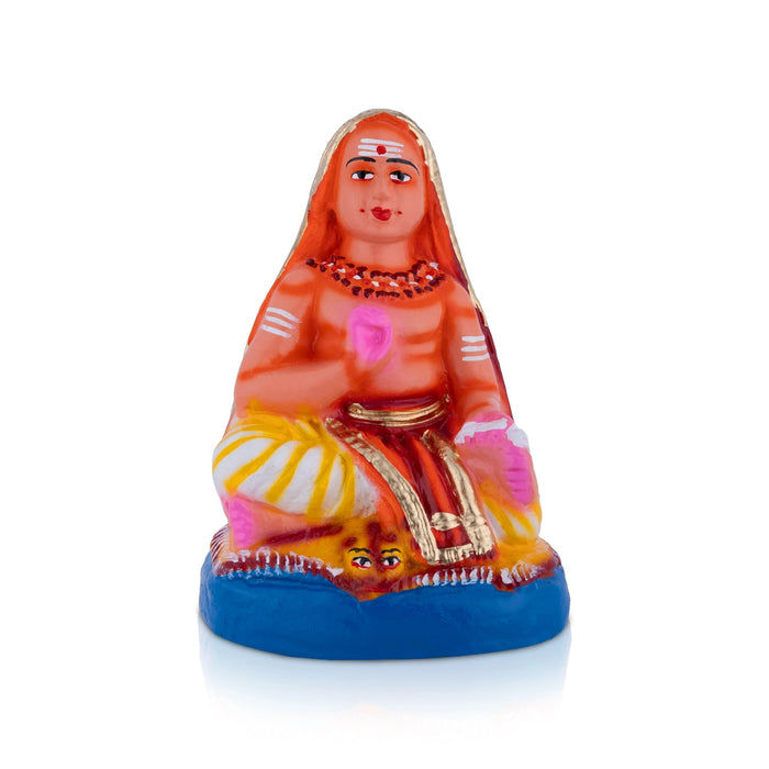 Adi Shankara Clay Golu Bommai - 7 x 5.5 Inches | Giri Golu Doll/ Navaratri Kolu Bommai/ Bomma/ Gombe