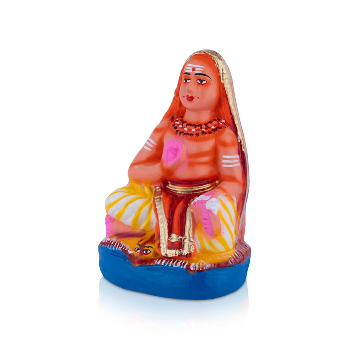 Adi Shankara Clay Golu Bommai - 7 x 5.5 Inches | Giri Golu Doll/ Navaratri Kolu Bommai/ Bomma/ Gombe