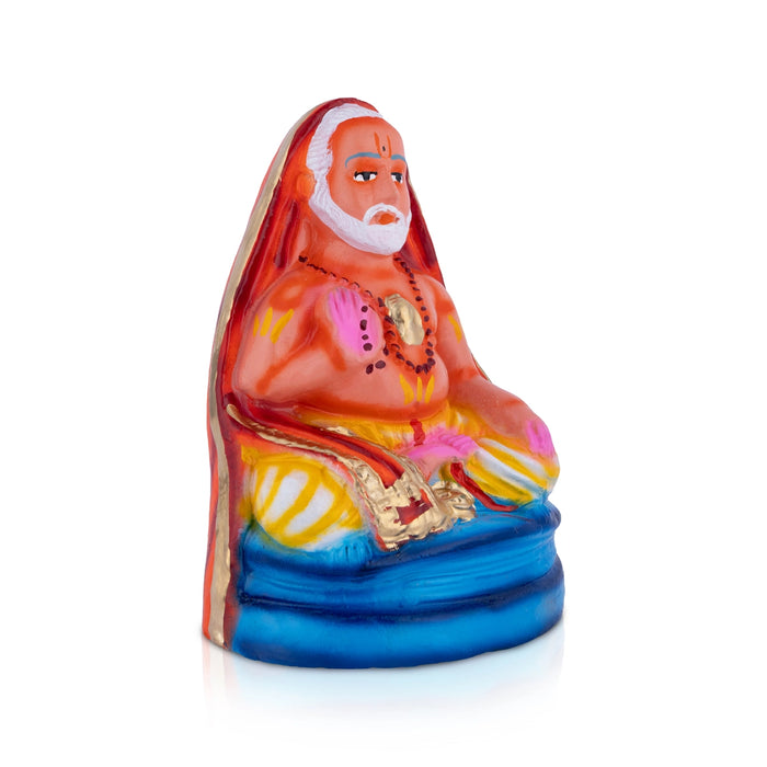 Raghavendra Clay Golu Bommai - 7.5 x 5 Inches | Giri Golu Doll/ Navaratri Golu Bommalu/ Gombe/ Dasara Doll