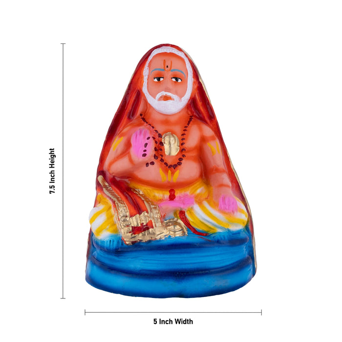 Raghavendra Clay Golu Bommai - 7.5 x 5 Inches | Giri Golu Doll/ Navaratri Golu Bommalu/ Gombe/ Dasara Doll