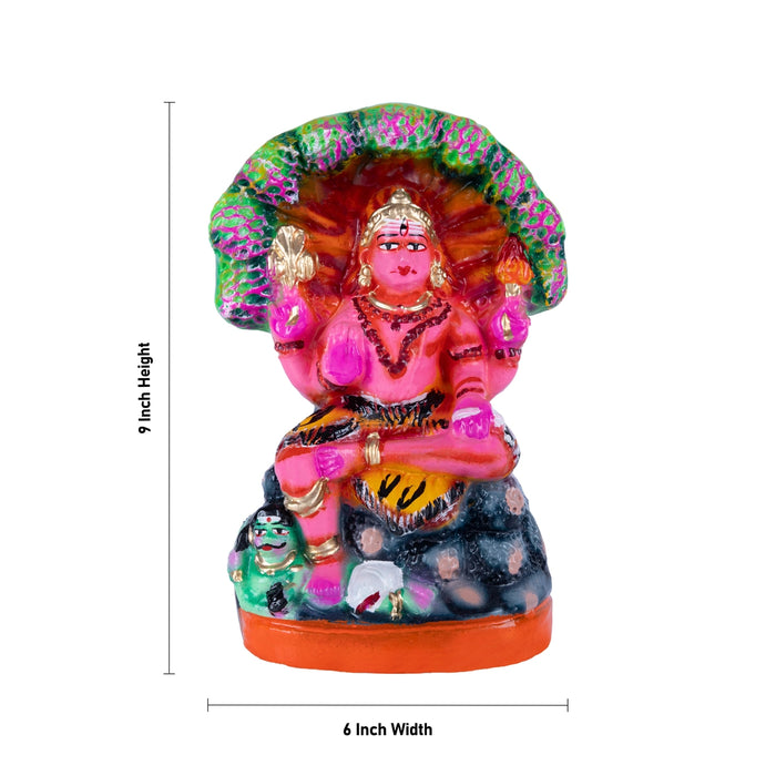 Dakshinamoorti Clay Golu Bommai - 9 x 6 Inches | Giri Golu Doll/ Navaratri Golu Bomma/ Dasara Doll/ Gombe