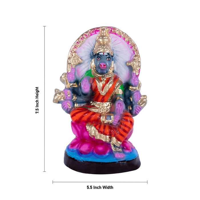 Varahi Clay Golu Bommai - 7.5 x 5.5 Inches | Giri Golu Doll/ Navaratri Golu Bomma/ Dasara Doll/ Gombe
