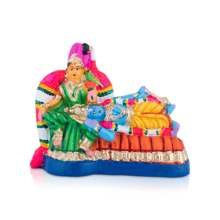 Andal Rangamannar Clay Golu Bommai - 7.7 x 9.5 Inches | Giri Golu Doll/ Navaratri Golu Bommalu/ Dasara Doll