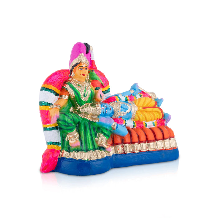 Andal Rangamannar Clay Golu Bommai - 7.7 x 9.5 Inches | Giri Golu Doll/ Navaratri Golu Bommalu/ Dasara Doll