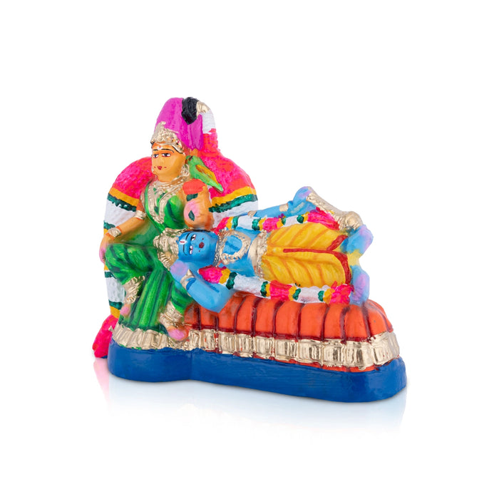 Andal Rangamannar Clay Golu Bommai - 7.7 x 9.5 Inches | Giri Golu Doll/ Navaratri Golu Bommalu/ Dasara Doll