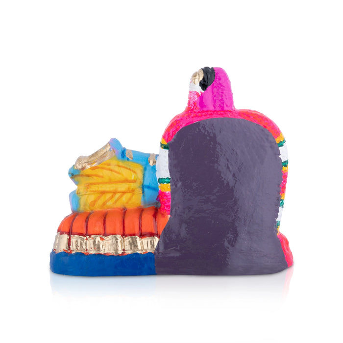 Andal Rangamannar Clay Golu Bommai - 7.7 x 9.5 Inches | Giri Golu Doll/ Navaratri Golu Bommalu/ Dasara Doll