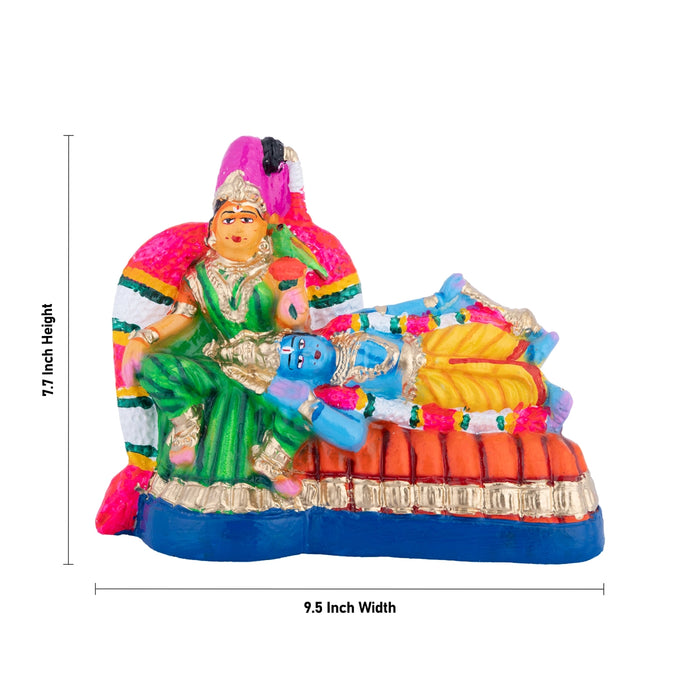 Andal Rangamannar Clay Golu Bommai - 7.7 x 9.5 Inches | Giri Golu Doll/ Navaratri Golu Bommalu/ Dasara Doll