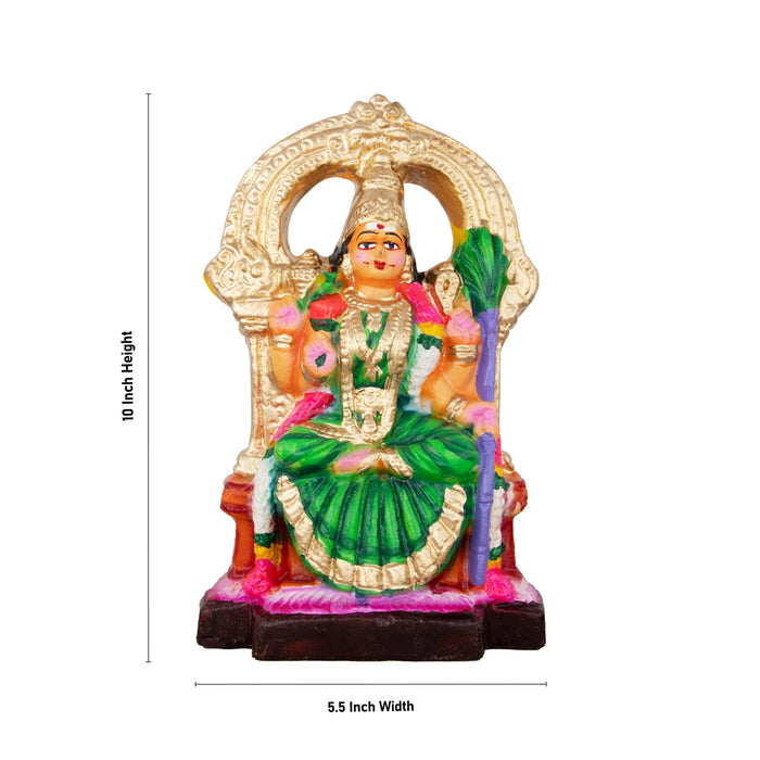 Kamakshi Vilakku Poojai Clay Golu Bommai Set - 10 x 5.5 Inches | Giri Golu Doll/ Navaratri Golu Bomma/Gombe/Bommai - Clay Kolu Bommai