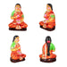 Kamakshi Vilakku Poojai Clay Golu Bommai Set - 10 x 5.5 Inches | Giri Golu Doll/ Navaratri Golu Bomma/Gombe/Bommai - Clay Kolu Bommai