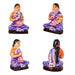 Kamakshi Vilakku Poojai Clay Golu Bommai Set - 10 x 5.5 Inches | Giri Golu Doll/ Navaratri Golu Bomma/Gombe/Bommai - Clay Kolu Bommai