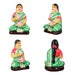 Kamakshi Vilakku Poojai Clay Golu Bommai Set - 10 x 5.5 Inches | Giri Golu Doll/ Navaratri Golu Bomma/Gombe/Bommai - Clay Kolu Bommai