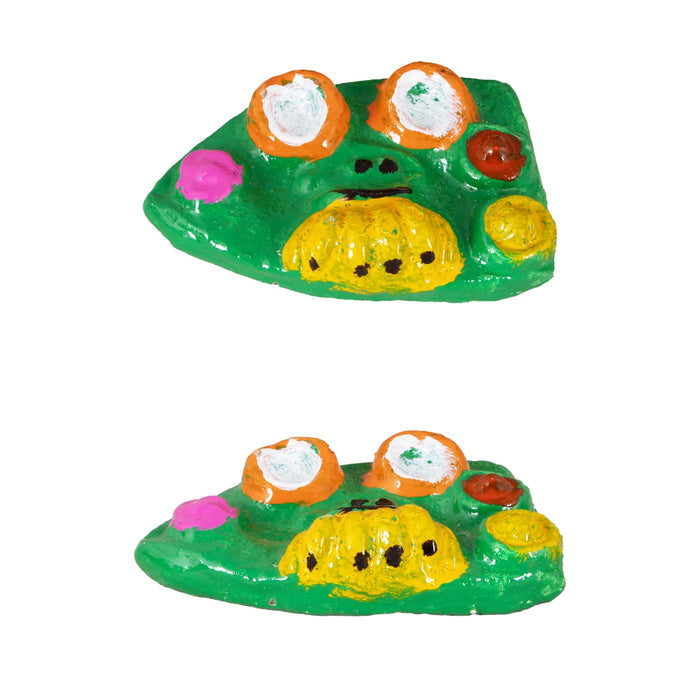 Kamakshi Vilakku Poojai Clay Golu Bommai Set - 10 x 5.5 Inches | Giri Golu Doll/ Navaratri Golu Bomma/Gombe/Bommai - Clay Kolu Bommai