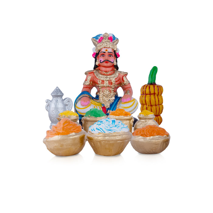 Maya Bazar Clay Golu Bommai Set - 12 x 8 Inches | Giri Golu Doll/ Navaratri Golu Bomma/Gombe/Bommai