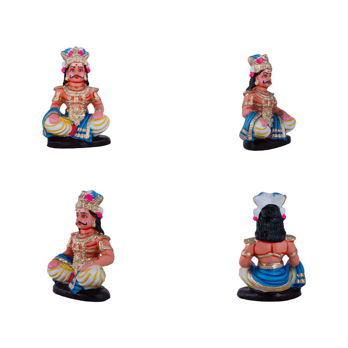 Maya Bazar Clay Golu Bommai Set - 12 x 8 Inches | Giri Golu Doll/ Navaratri Golu Bomma/Gombe/Bommai