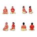 Marriage Clay Golu Bommai Set - 13 x 13 Inches | Giri Golu Doll/ Navaratri Golu Bomma/ Gombe/ Bommai - Clay Kolu Bommai
