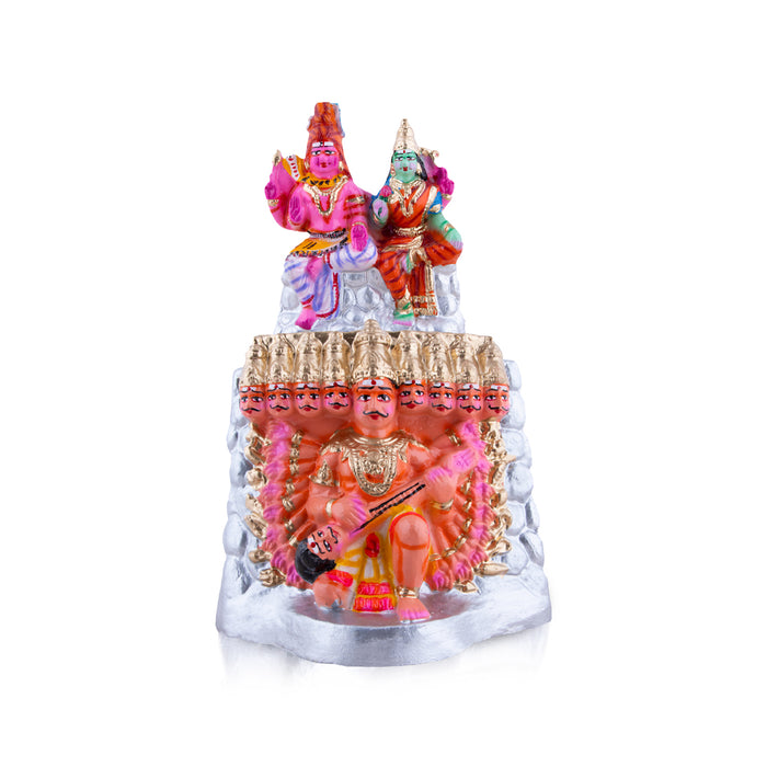 Kailasa Parvatham Clay Golu Bommai Pair - 15 x 9 Inches | Giri Golu Doll/ Navaratri Golu Bomma/Gombe/Bommai