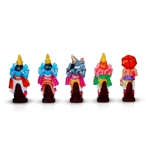 Dasavatharam Clay Golu Bommai Set - 6 x 3.5 Inches | Giri Golu Doll/ Navaratri Golu Bomma/Gombe/Bommai - Clay Kolu Bommai