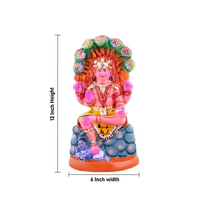 Dakshinamoorthy Paper Mache Golu Bommai - 12 x 6 Inches | Giri Golu Doll/ Navaratri Golu Bomma/Gombe/Bommai