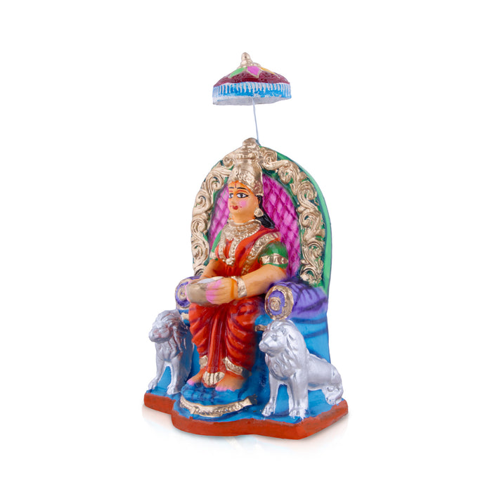 Annapurna Devi Murti Clay Golu Bommai Pair - 14 x 7 Inches | Giri Golu Doll/ Navaratri Golu Bomma/Gombe/Bommai