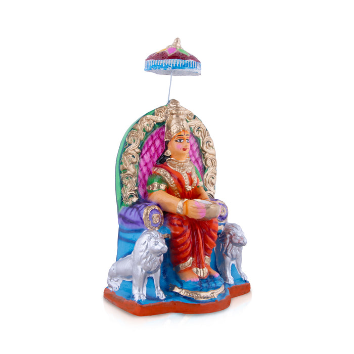 Annapurna Devi Murti Clay Golu Bommai Pair - 14 x 7 Inches | Giri Golu Doll/ Navaratri Golu Bomma/Gombe/Bommai