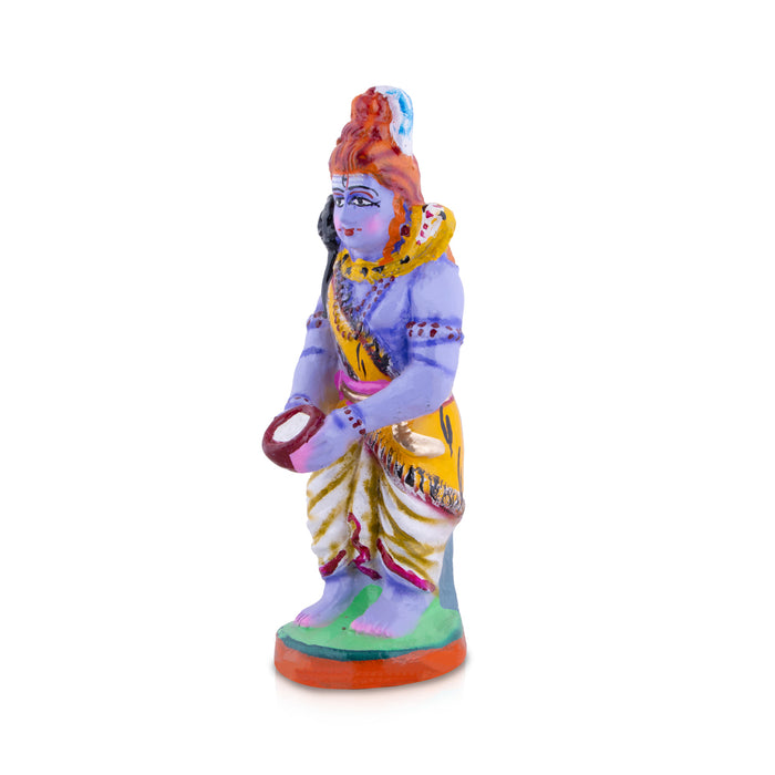 Annapurna Devi Murti Clay Golu Bommai Pair - 14 x 7 Inches | Giri Golu Doll/ Navaratri Golu Bomma/Gombe/Bommai