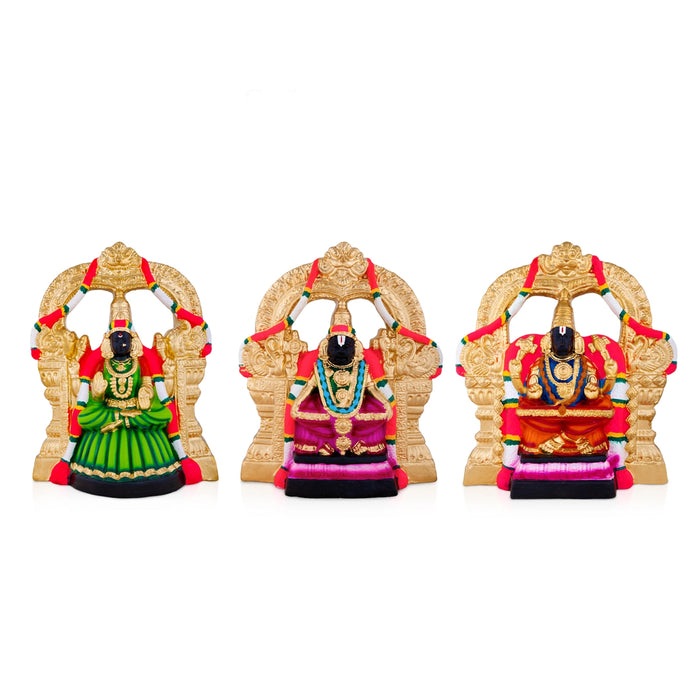 Solingar Clay Golu Bommai Set - 12 x 11.5 Inches | Giri Golu Doll/ Navaratri Kolu Bomma/ Dasara Doll