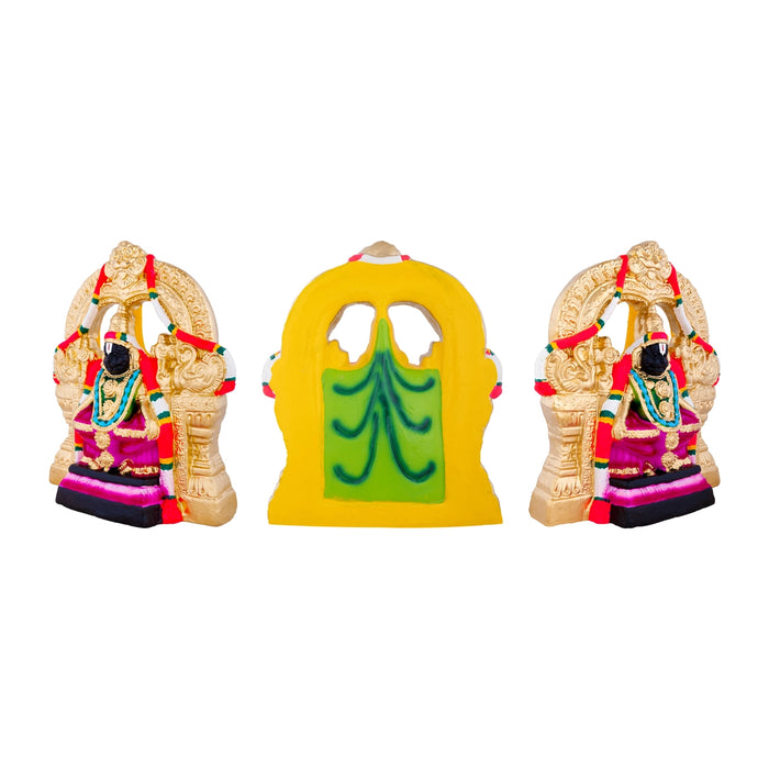 Solingar Clay Golu Bommai Set - 12 x 11.5 Inches | Giri Golu Doll/ Navaratri Kolu Bomma/ Dasara Doll